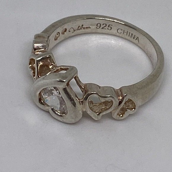 925 STERLING SILVER RING WITH CZ   SIZE  6.75  - Picture 8 of 10